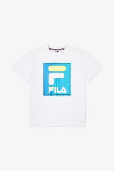 Fila Enfants Tavares Tee 100 Blanche Fila France EPG-458029